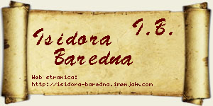 Isidora Baredna vizit kartica